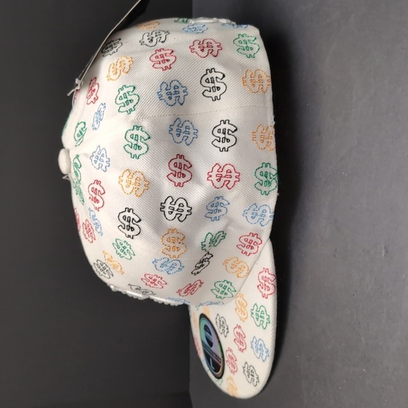 NWT,City Hunter Dollar Sign White Flat Bill Fitted Hat,Size XL7 3/4. - Picture 4 of 11